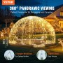 VEVOR Gartenkuppel Blasenzelt Iglu Camping PVC-Kuppelzelt Doppelschicht 3,66m