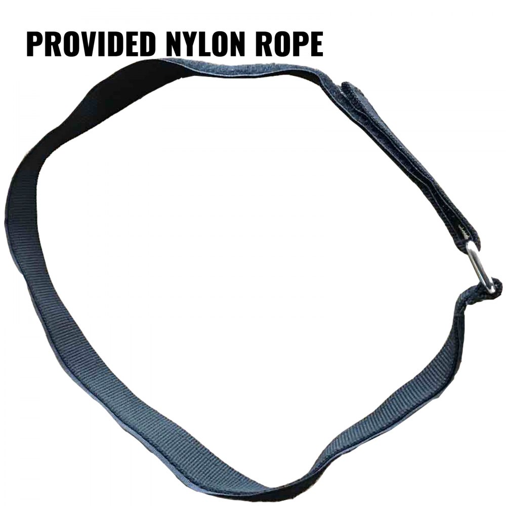 VEVOR Viehstand 9,8 Zoll Livestock Stand Trimming Stand mit Nylonseil, Höhenverstellung Livestock Nose Loop, Leder Vieh Stahl Tor Befestigung Nase Loop Genickstück für die Ziegenbesitzer, 26-36 cm