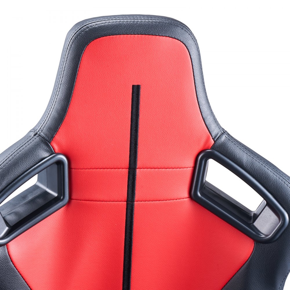 VEVOR Rennsitz verstellbares Renncockpit mit Weitwinkel-Neigung und hochelastischem Schaumstoff 2 Stk. Rennstuhl mit weichem PVC-Leder und Q235B-Schieber, passend für Rennwagen und Go-Karts