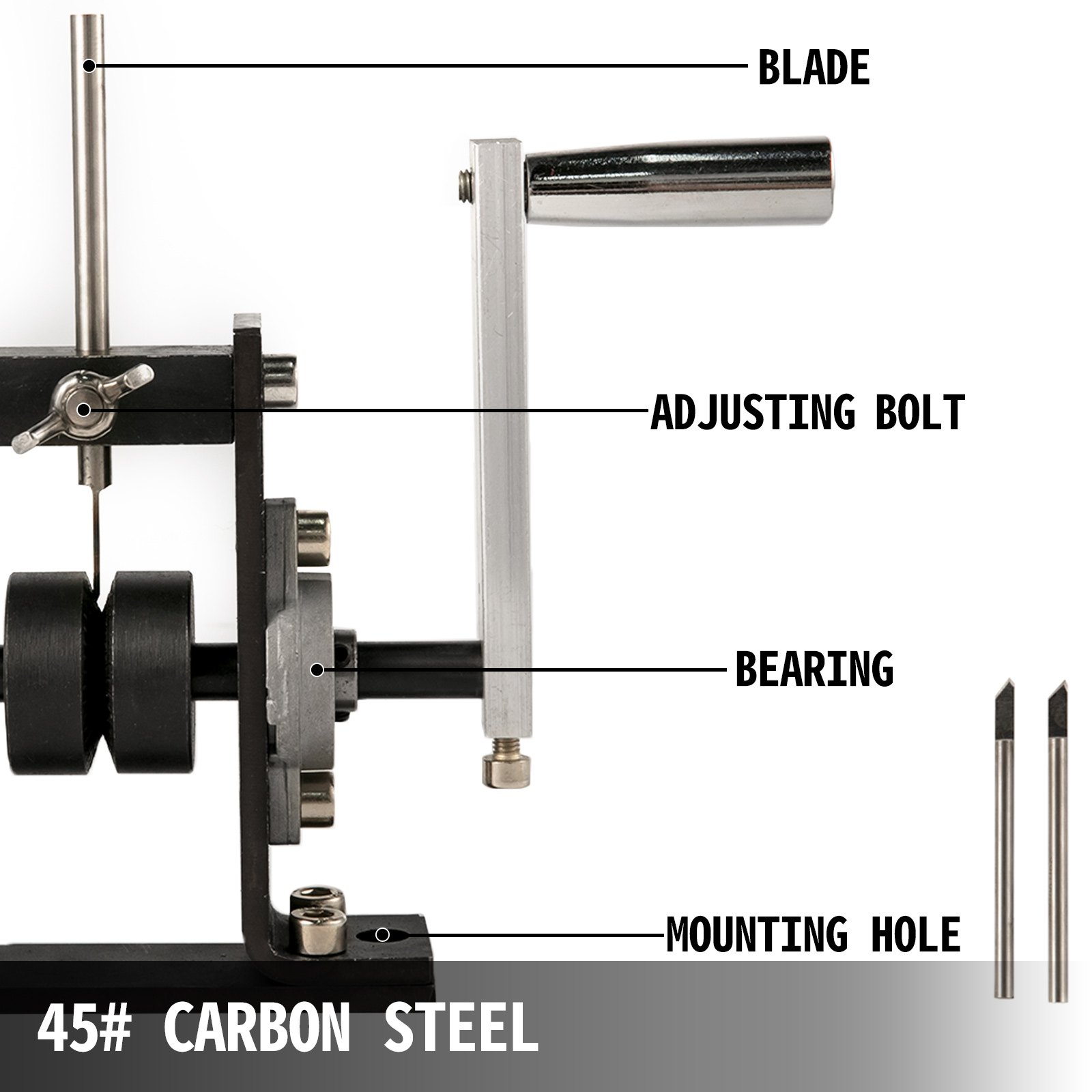 Vevor Kabelschälmaschine Abisoliermaschine Abisoliergerät 1-25mm 4 Stahlklingen
