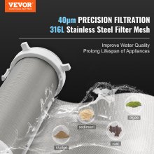 VEVOR Spin-Down-Filter, 40 Mikron-Sedimentfilter für das ganze Haus für Brunnenwasser, 1,9 cm GM + 2,54 cm GM, 4 T/H hohe Durchflussrate, für Wasserfiltersysteme, Sedimentfilter für Brunnenwasser