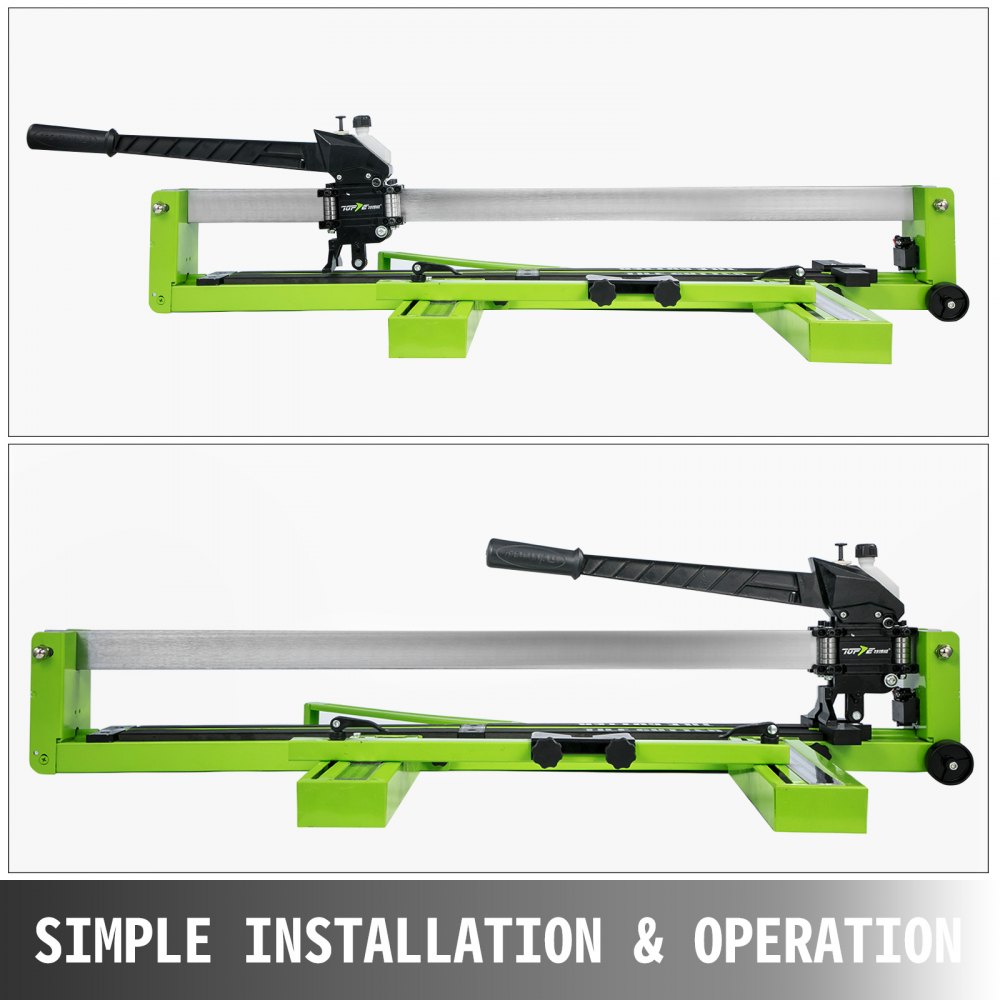 VEVOR Manuelle Fliesenschneidmaschine 1000mm, Fliesen Schneidemaschine Min. Schnittbreite  35mm, Professioneller Fließenschneider Bodenplatte 10cm, Infrarotpostionierung, Bodenfliese, Keramik,16 kg