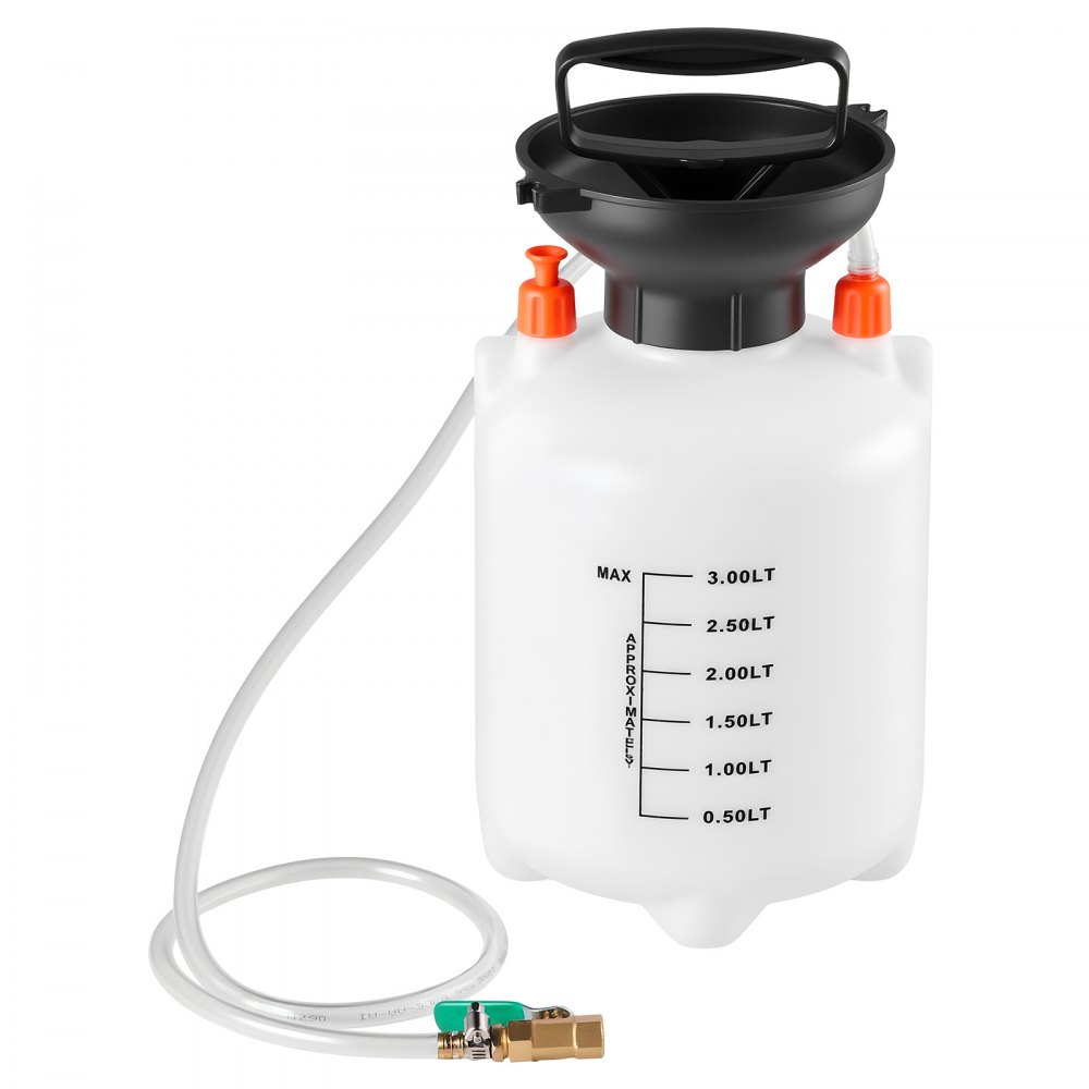 VEVOR Getriebeölpumpe, 3 L, Ölfüller, Manuelle Getriebeöl-Transferpumpe mit Schlauch & HDPE-Tank, Pumpenwerkzeug mit PTFE-Band, Kfz-Ölbefüllsystem, Schaltgetriebeflüssigkeitsfüllgerät