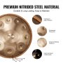 VEVOR Handpan, 55 cm, 10 Noten, D-Moll-Handtrommel, Drum-Instrument mit Schlägeln, 432-Hz-Handpan-Ständer & Tragetasche, Heilende Klangtrommel aus Stahl, Schlaginstrumente für Erwachsene & Anfänger