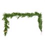 VEVOR Christmas Garland, 2750 mm Realistic Norfolk Pine Garland, Evergreen Real Touch Artificial Faux Greenery Garlands, for Holiday Indoor Outdoor Xmas Decoration on Table, Mantel, and Fireplace