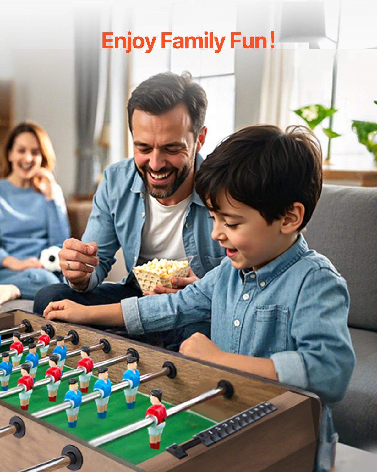 VEVOR 4 in 1 Kombi-Spieltisch-Set Airhockey-Tisch (81 cm), Multi-Kombinationstisch mit Pool-Billard & Hockey & Tischfußball & Pingpong & Pushern & Pucks, für Kinder Familienspielzimmer Büro