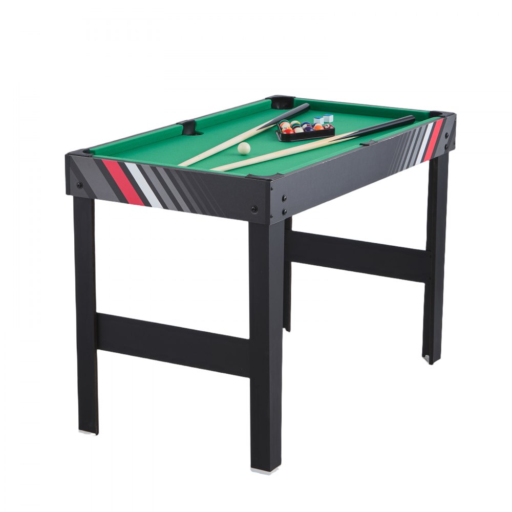 VEVOR 4 in 1 Kombi-Spieltisch-Set Airhockey-Tisch (122 cm), Multi-Kombinationstisch mit Airhockey & Pool-Billard & Tischfußball & Pingpong & Pushern & Pucks, Arcade-Tisch für Familienspielzimmer