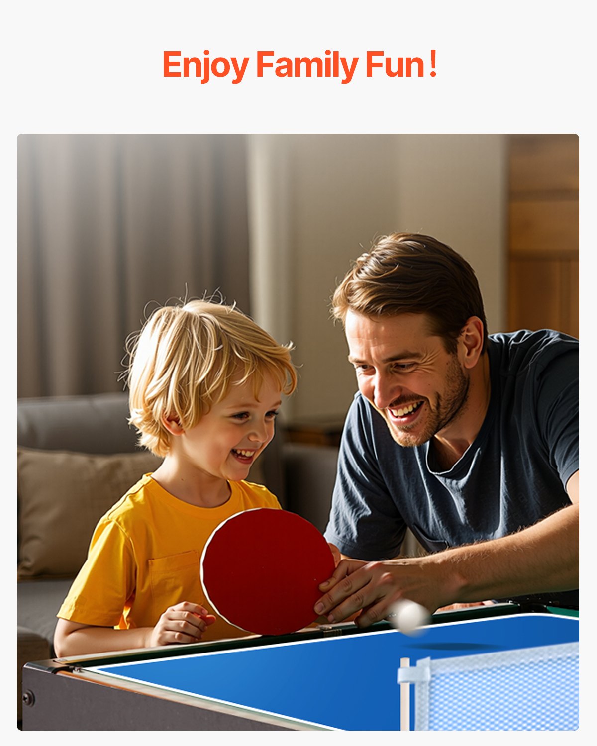 VEVOR 4 in 1 Combination Game Table Set Air Hockey Table (122 cm), Multi-Combination Table with Air Hockey & Pool Billiards & Table Football & Ping Pong & Pushers & Pucks, Arcade Table for Family Game Room