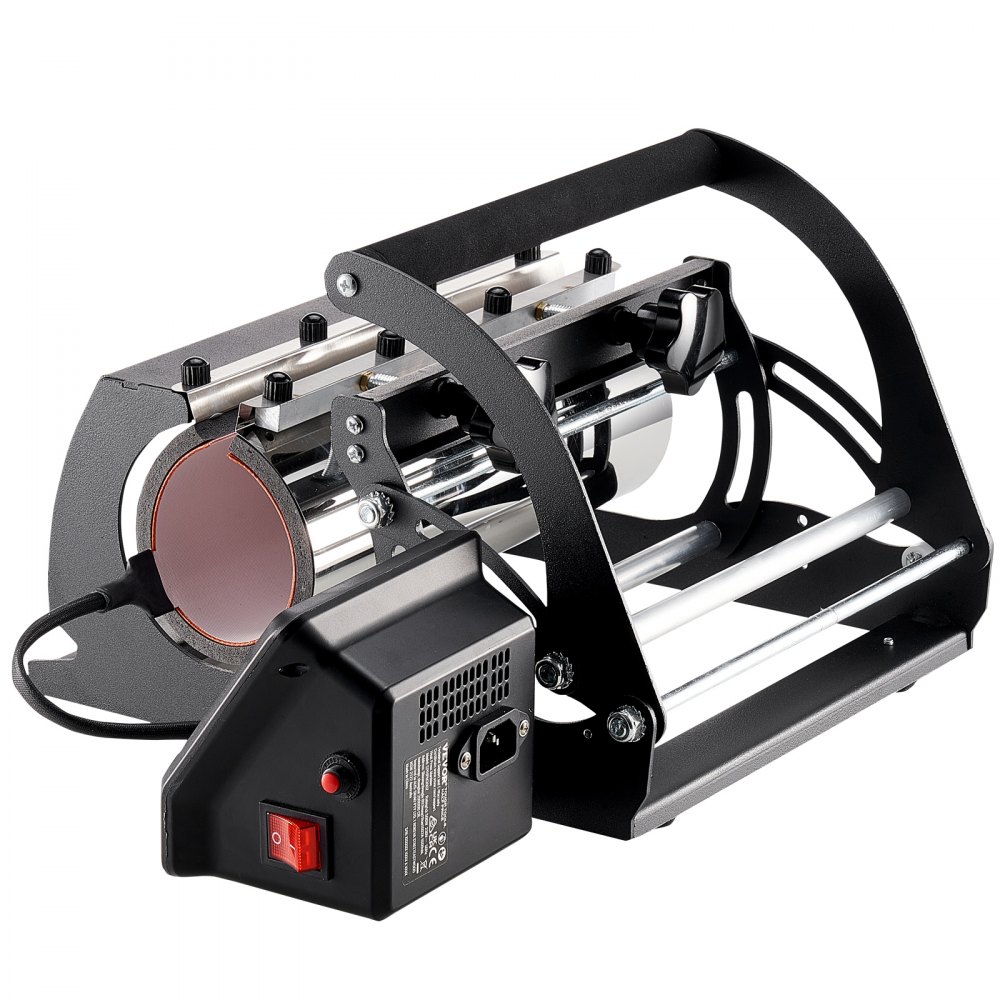 VEVOR Tumbler-Hitzepresse, 11–30 oz Tassenpresse, schnelles und gleichmäßiges Aufheizen, Tumblerpresse mit Sublimationspapier, Klebeband und Handschuhen, Temperatur- und Zeiteinstellung, für Sublimationsbecher, Tassen, Becher, Schwarz