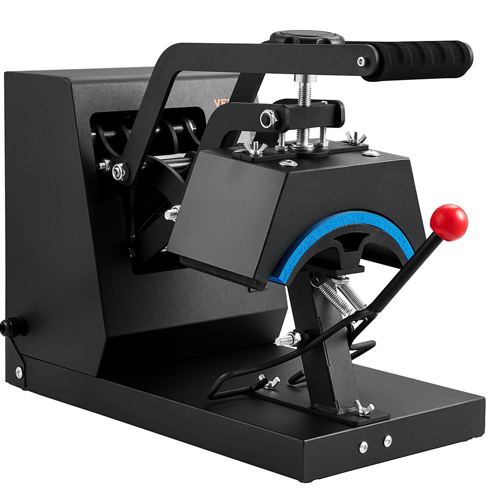 VEVOR Hut-Heizpresse, 4 in 1 Kappen-Wärmepresse, 15,2x7,6 cm Klappschalen-Sublimationsübertragung, LCD-Digital-Timer-Temperaturregelung mit 4 gebogenen Heizelementen (6x3/6,7x2,7/6,7x2,7x2,7 cm)