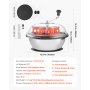 VEVOR Bud Leaf Bowl Trimmer, 420 mm Manual Bud Trimmer, with Sharp Stainless Steel Blades, Visual Cutting, Wet & Dry Hydroponic Cutting Machine, Twisted Spin Cut for Plants Leaves Buds Flowers