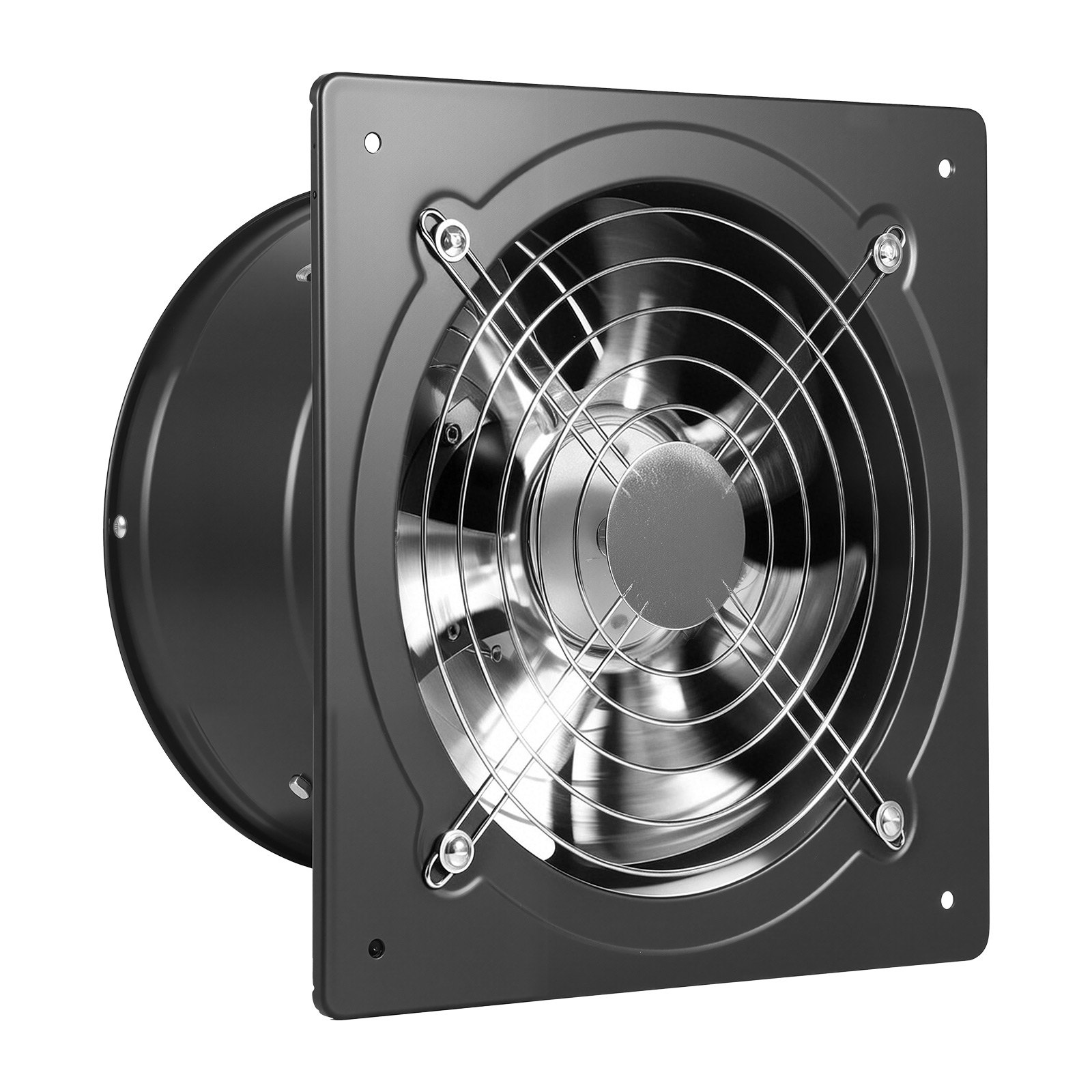 VEVOR 25.4 cm Exhaust Fan, 988 CFM High Velocity Wall Mount Vent Fan with Speed Control, Low Consumption, Portable Ventilation Extractor for Attic,Garage,Basement,Workshop,Kitchen, Chicken Coop,Black