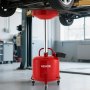 VEVOR Ölauffangwagen 30 L, Ölauffangrollwagen mit einstellbarer Trichterhöhe, Ölauffangbehälter mit Rädern & Werkzeugkasten, Flüssigkeits-Kraftstofftransfer-Ablass für Autowerkstätten, Rot