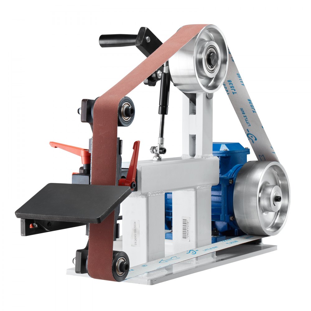 VEVOR Belt Sander, 72 x 2 inch Belt Polisher with Variable Speed and VFD, 1500 W 2 HP Polishing and Grinding Machine with 3 Grinding Shapes and 3 Sanding Belts for Metalworking, Knife Making