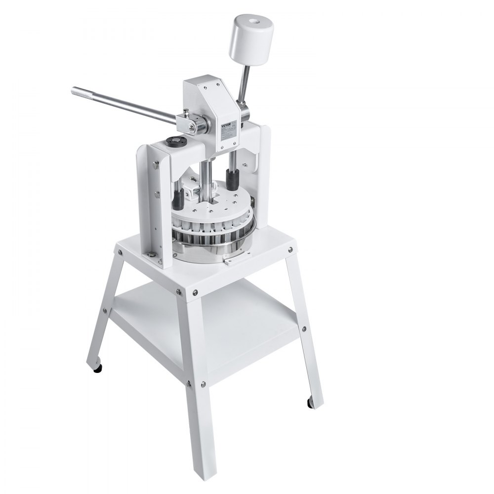VEVOR Teigteiler und Rundmacher, 40-teilige manuelle Teigteilermaschine, 30–150 g Handpresse-Teigschneider mit Tablett und Klinge aus 304er Edelstahl, Brotbackautomat für Bäckerei, Restaurant, Gewerbe