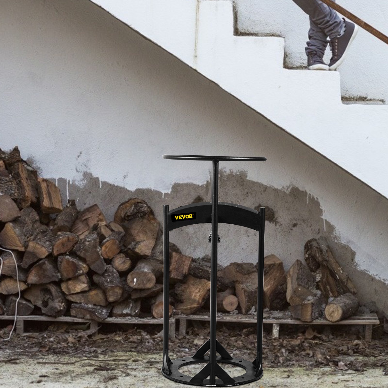 VEVOR Manueller Holzspalter 25,5x53,5cm Kaminholzspalter Q235-Stahl Brennholzspalter Manuelles Spaltwerkzeug Tragbar Geeignet für Hölzer mit einem Durchmesser von bis zu 18 cm Ideal für Camping