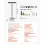 VEVOR PCP-Handpumpe 3-stufig, Hochdruckpumpe 25,82 MPa, Standpumpe mit Öl-Wasser-Filter, Manometer und Edelstahlgehäuse, für Luftgewehre, Paintball, Reifenbefüllung und Schlauchboote