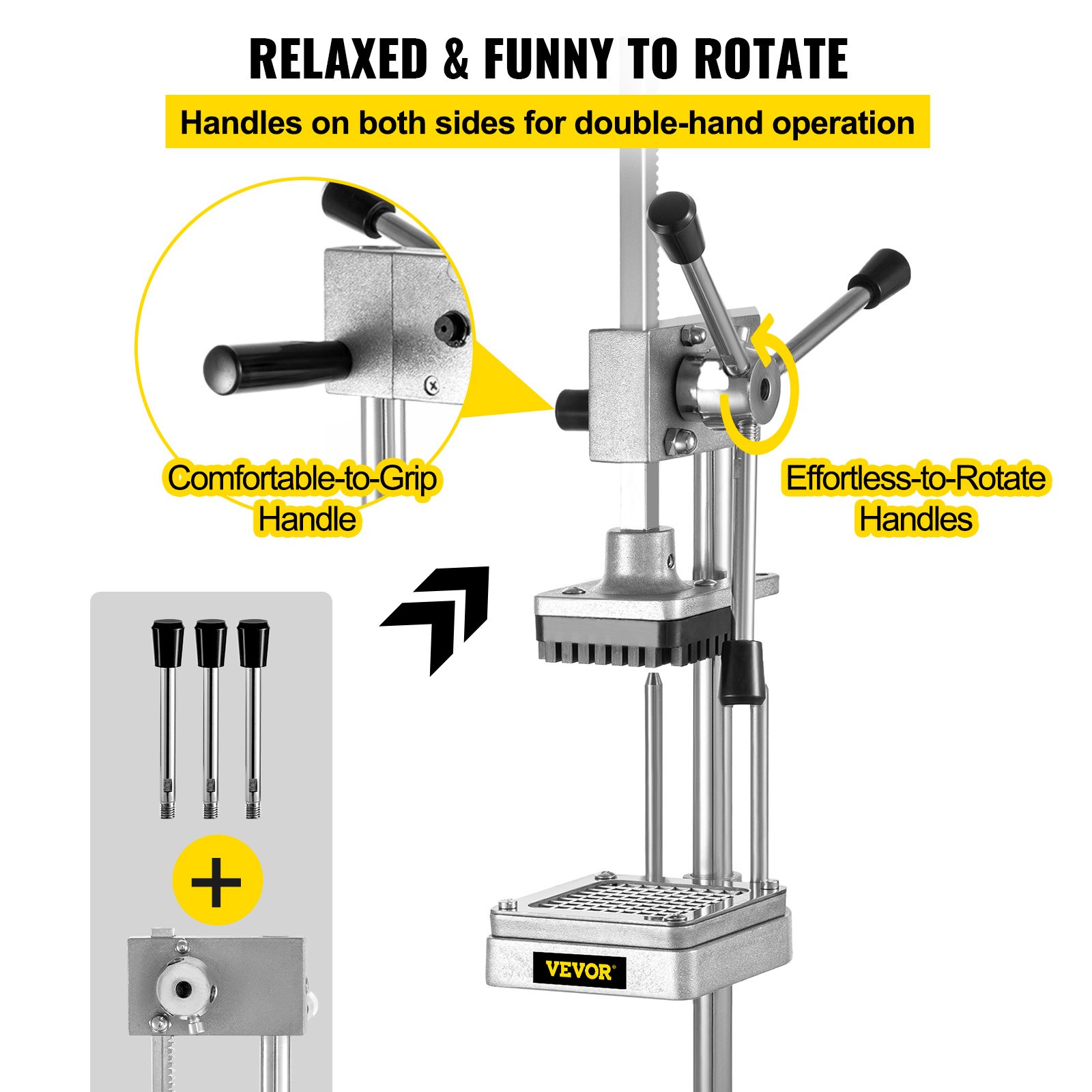 VEVOR Kartoffelschneider Pommes Frites Schneider Edelstahl Frittenschneider