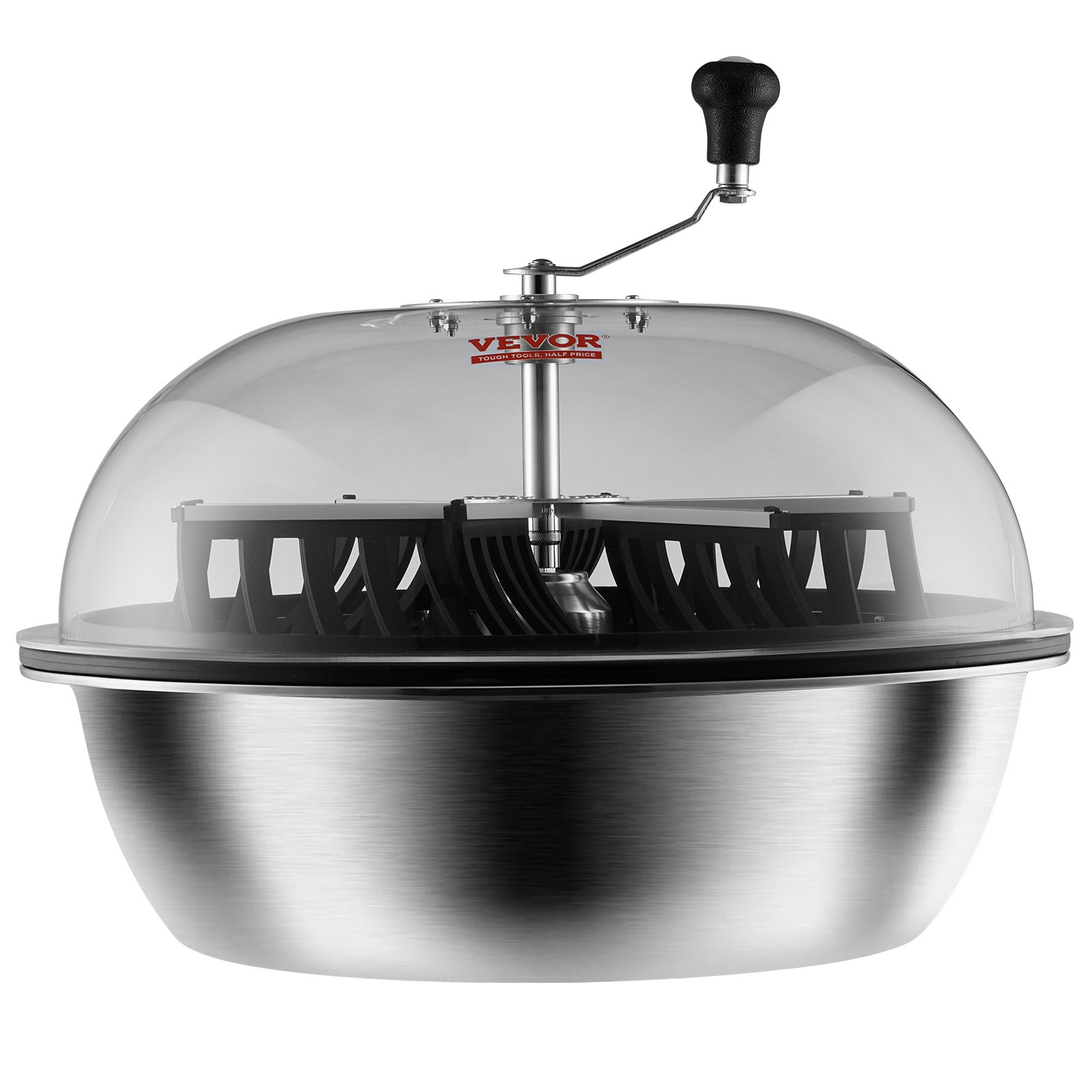 VEVOR 609,6 mm Erntemaschine Manuell Trimmer Blattschüssel-Trimmer mit 3 Arten von Edelstahl-Klingen zum Schneiden von nassen/trockenen Pflanzen Tumble Cutter Bowl Erntemaschine Grow