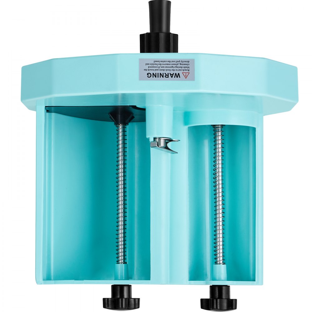 VEVOR Manueller Gemüse- und Obstschneider, 0–12 mm Dicke, Einstellbare Kommerzielle Schneidemaschine, Doppelte Zufuhröffnungen, Lebensmittelschneider mit Edelstahlklinge für Gurken, Zitronen, Tomaten