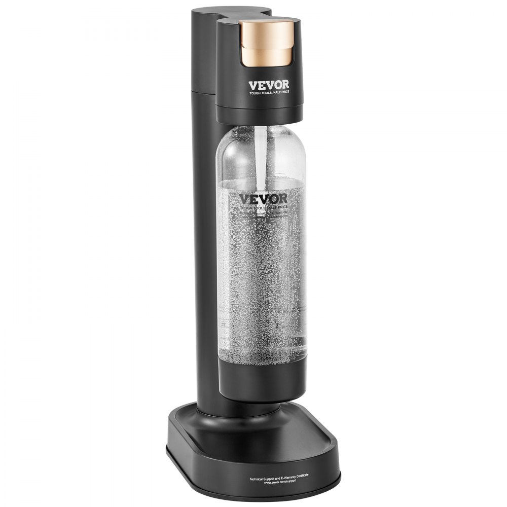 VEVOR Sprudelwassergerät, Soda-Maschine, Sprudelwasser-Starter-Set mit BPA-freier 1-Liter-PET-Flasche, Kompatibel mit Einschraubbaren 60-Liter-CO2-Flaschen (NICHT im Lieferumfang enthalten)