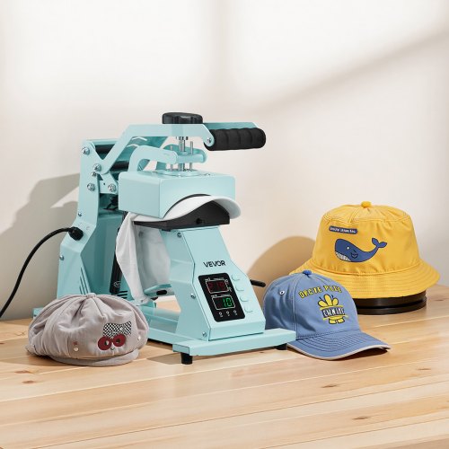 VEVOR Hutpresse 4-in-1 Mit Austauschbaren Platten - Hitzepresse Für Kappen & Stirnbänder