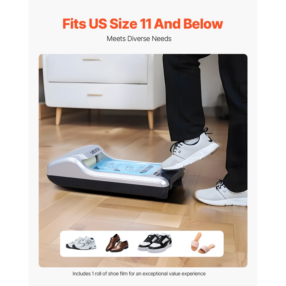 VEVOR Automatisch Schuhüberzieher Maschine Schuhüberzugspender Größe bis US 11 / EU 44
