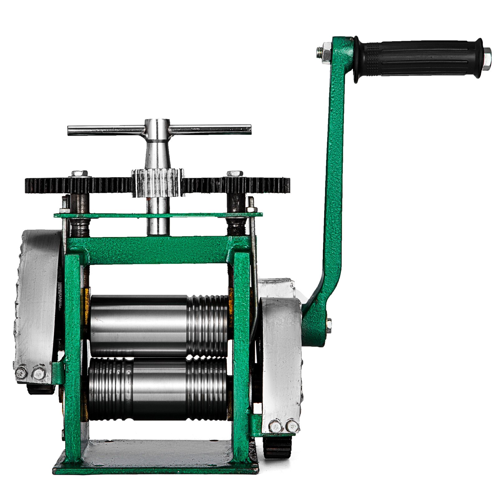 VEVOR Manual Rolling Mill Combination 120mm Hand Rolling Mill Machine 80mm Machine Jewelry with Good Wear Resistance Tableting Square Wire for Jewelry Design and Repair