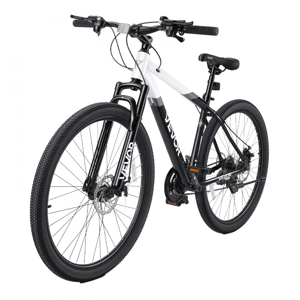 VEVOR Mountainbike für Damen und Herren 27,5 Zoll Fahrrad 21-Gang Ideal für Erwachsene, Rahmen aus Aluminiumlegierung, mit Federgabel, 120 kg Tragkraft, Klingel, Reflektoren & Lampenhalterung