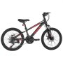 VEVOR Mountainbike 20 Zoll 21-Gang Fahrrad aus Kohlenstoffstahl Schwarz für Freizeitfahrten & Leichte Offroad-Touren, 80 kg Tragkraft, Klingel, Reflektoren und Lichthalterung für Gute Sichtbarkeit