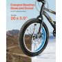 VEVOR Mountainbike MTB-Fahrrad (50,8 cm) mit 7 Gängen, Komfortsattel, Doppelscheibenbremsen, Rahmen aus Kohlenstoffstahl, Sportfahrrad Fahrrad mit dicken Reifen für Trail-Schnee