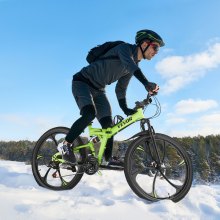 VEVOR Mountainbike MTB Fahrrad 21 Gang Vollfederung Scheibenbremsenn Faltbar