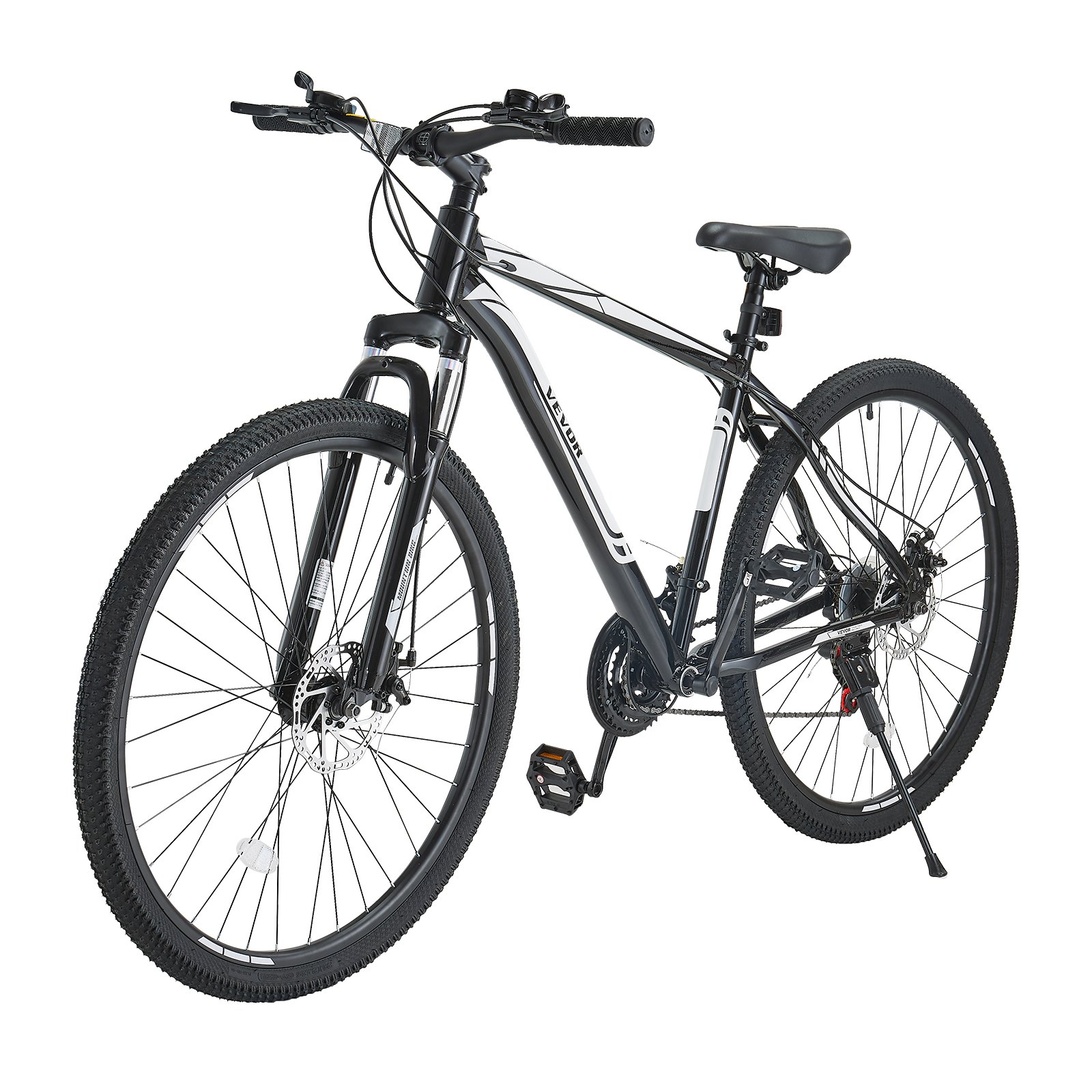 VEVOR Mountainbike MTB-Fahrrad (73,66 cm) mit 21 Gängen, Komfortsattel, Doppelscheibenbremsen, Rahmen aus Aluminiumlegierung, Sportfahrrad für Männer und Frauen, Trail Snow