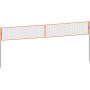 VEVOR Volleyballnetz Höhenverstellbares Volleyballnetz Set, 4,3 x 2,2 m Tragbarer Beachvolleyball-Netz, Orange Volleyballnetz Faltbare Volleyballnetz mit Volleyball & Tragetasche, für Garten, Strand