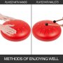 VEVOR 11 Töne 10 Zol Zungentrommel Rot Percussion Instrument Tamburin Major Hand Tank Zungentrommel