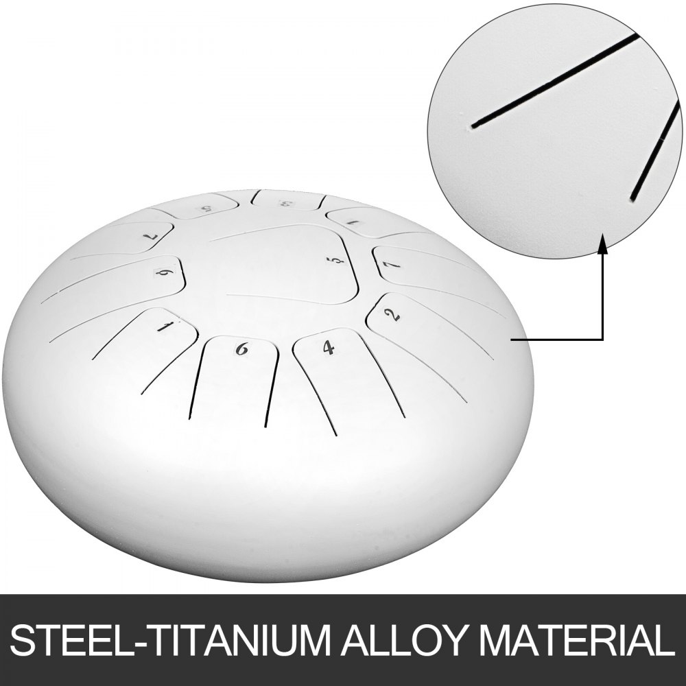 Stahlzungen Trommel Handpan 10" 11 Töne Mit Tasche Und Schlägel Schlaginstrument