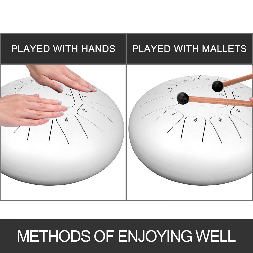 Stahlzungen Trommel Handpan 10" 11 Töne Mit Tasche Und Schlägel Schlaginstrument