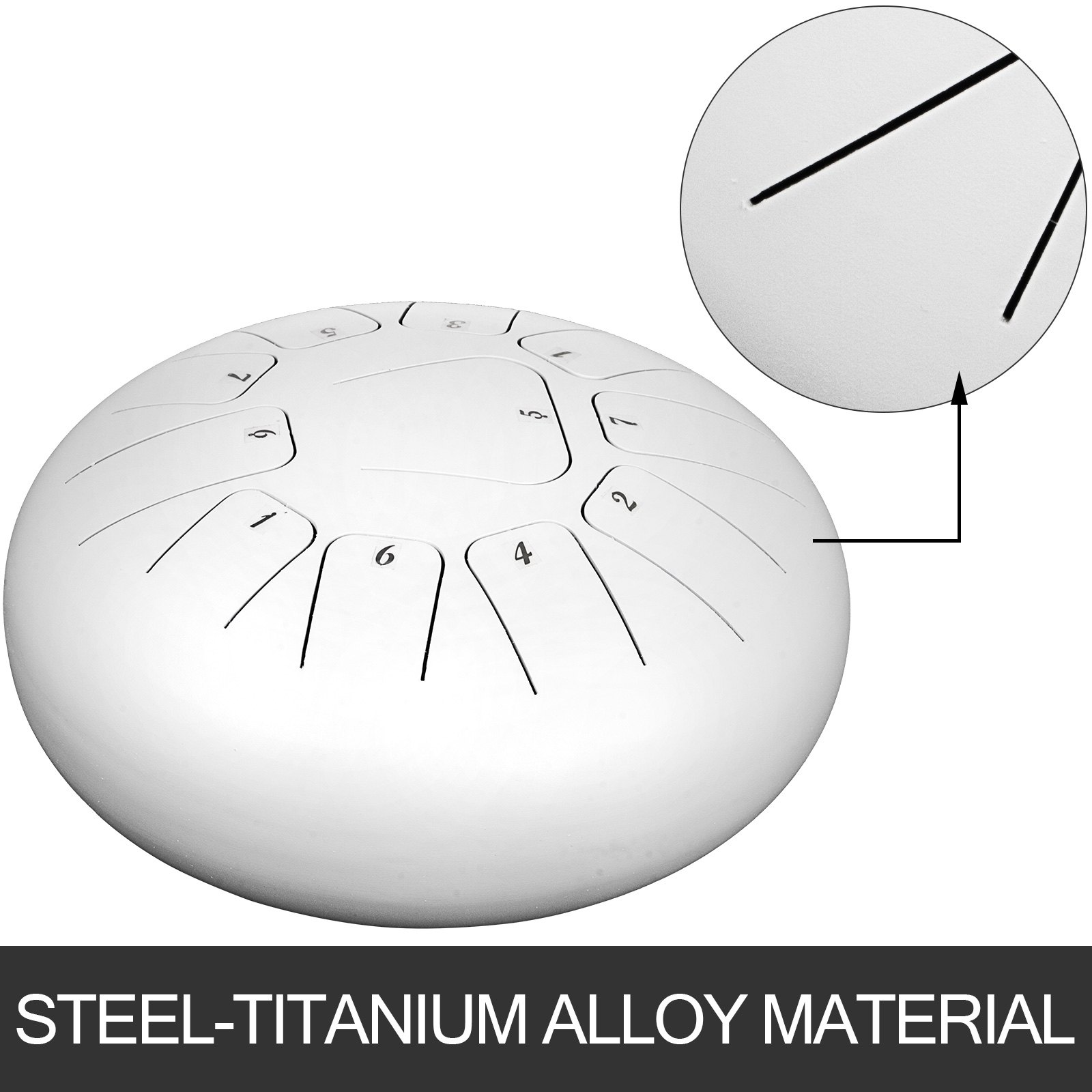 Stahlzungen Trommel Handpan 10" 11 Töne Mit Tasche Und Schlägel Schlaginstrument