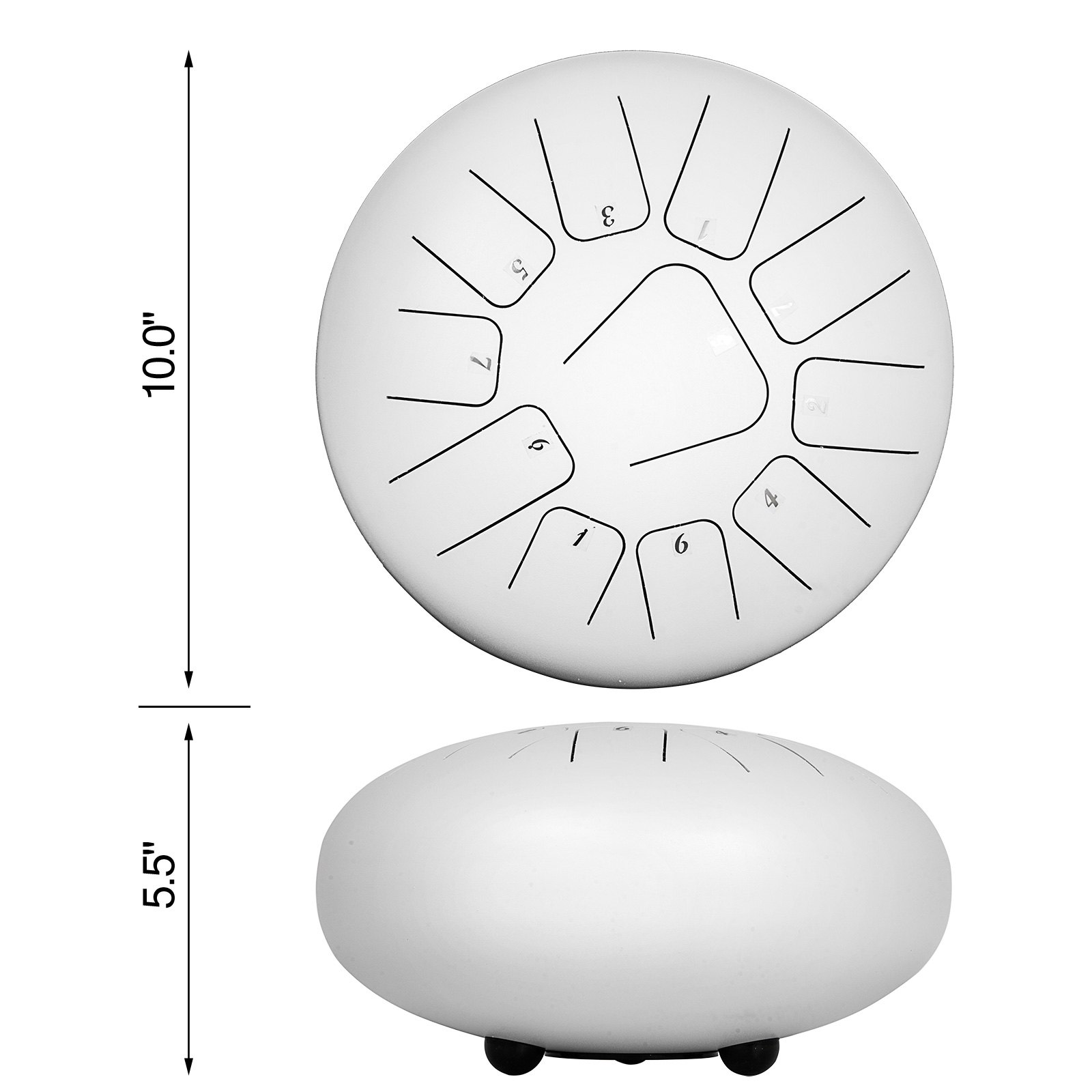 Stahlzungen Trommel Handpan 10" 11 Töne Mit Tasche Und Schlägel Schlaginstrument