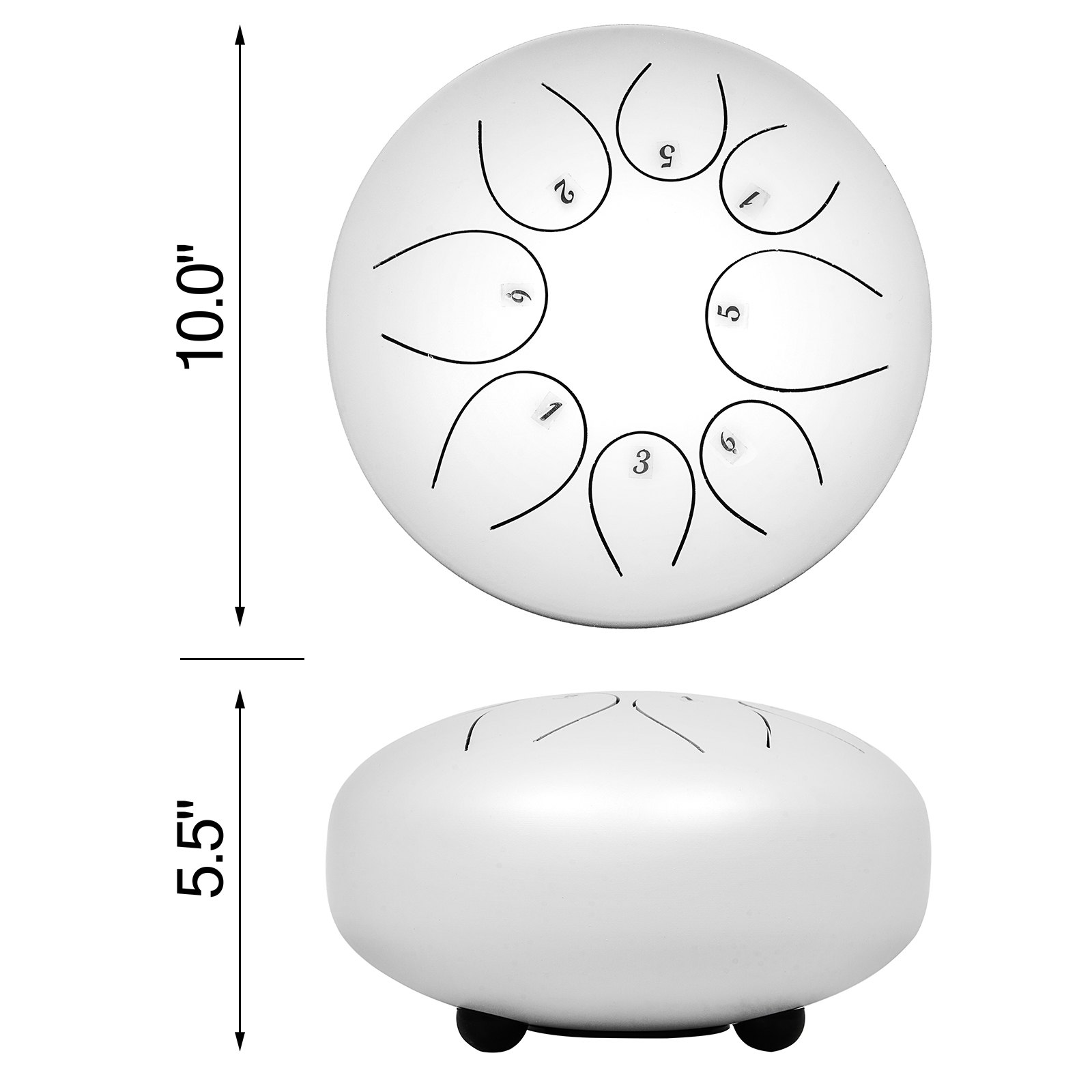 Stahlzungen Trommel Handpan 10" 8 Töne Steel Tongue Drum Mit Tasche Und Schlägel