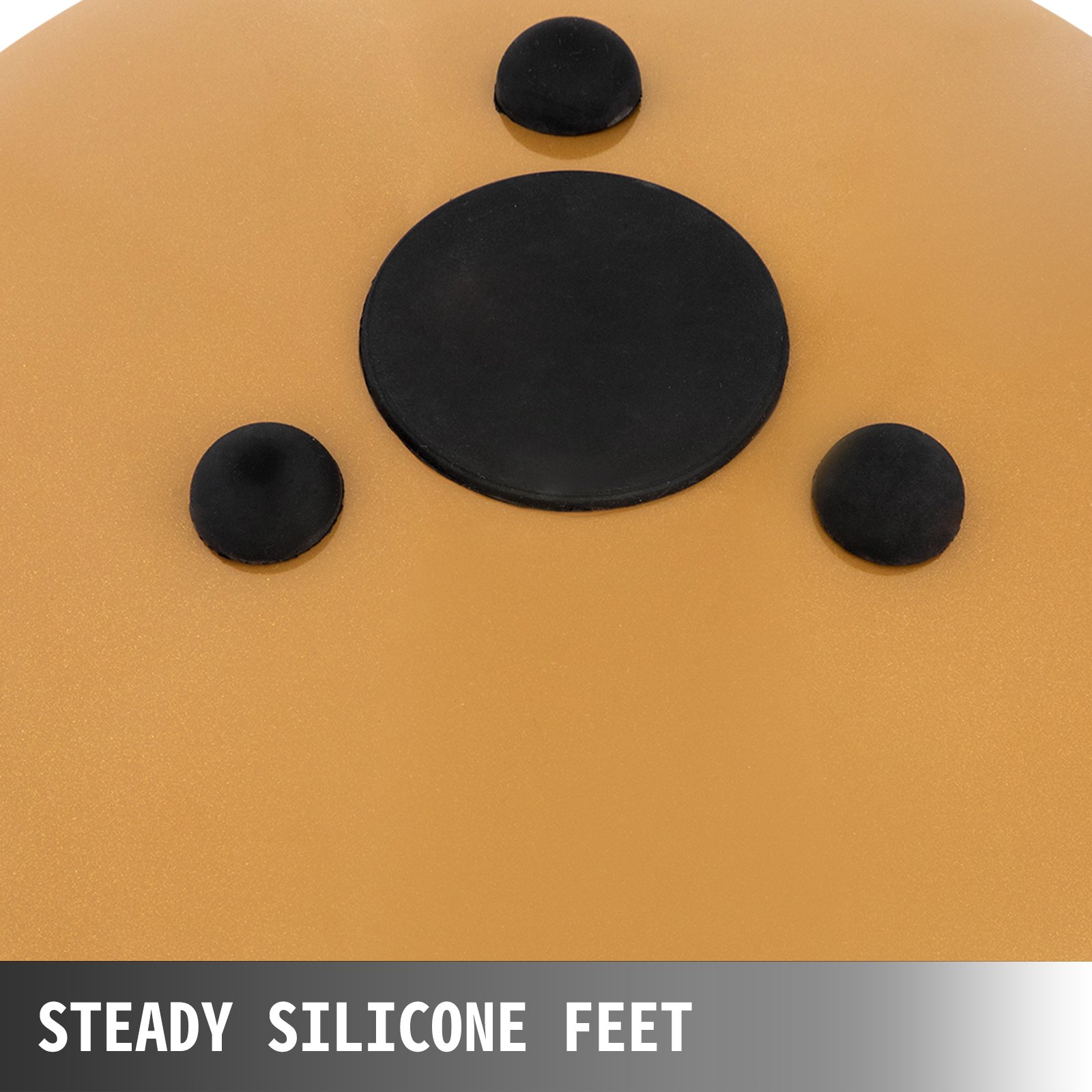 VEVOR Stahlzungentrommel 11 Noten Tamburin 12 Zoll Handpan 6lbs Goldenes Musikinstrument Musikausbildung