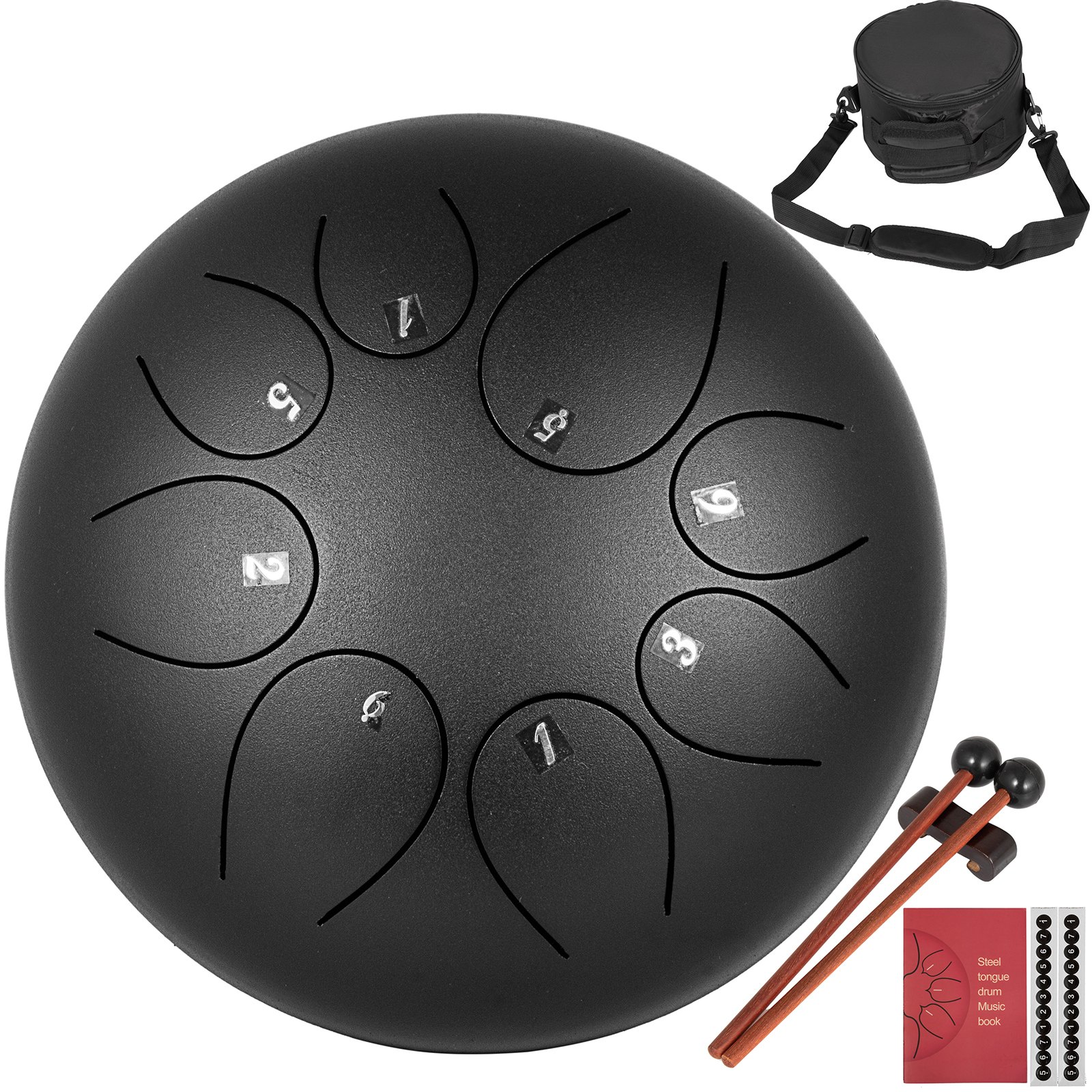 Stahlzungen Trommel Handpan 8" 8 Töne Steel Tongue Drum Mit Tasche Und Schlegel
