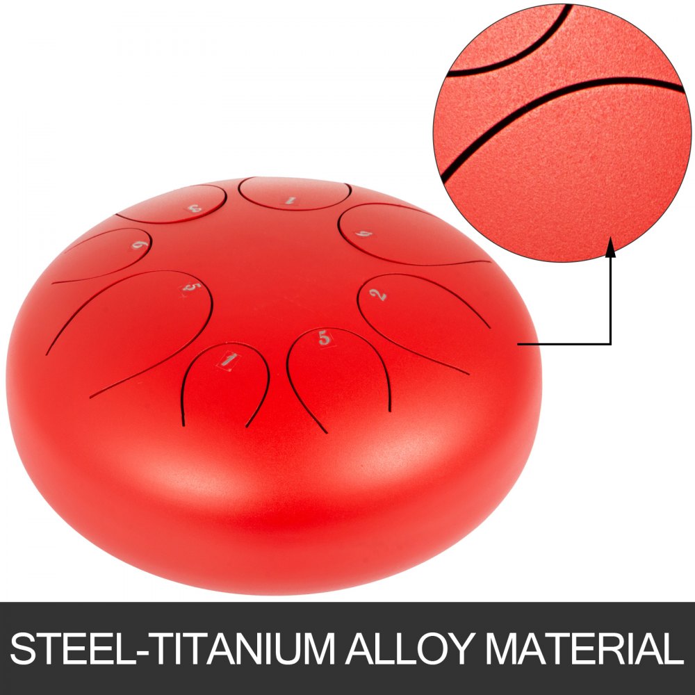Stahlzungen Trommel Hand Pan 8'' 8 Töne Handpfanne Stahl-titanlegierung + Tasche