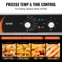 VEVOR kommerzielle Fritteuse elektrische Aufsatzfritteuse, Doppeltank 3000 W x 2, 5,9 L Doppel-Öl-Fritteuse mit 2 Körben verdickter Edelstahl, Zeit- & Temperaturregelung, für Küche Restaurant Café