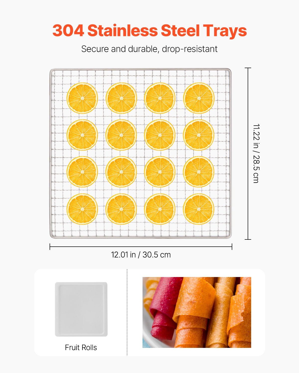 VEVOR Food Dehydrator with 10 Stainless Steel Trays, 1000W Electric Food Dryer with Adjustable Temperature, Freeze Dryer for Dried Meat, Fruit, Vegetables, Herbs, and Dog Treats