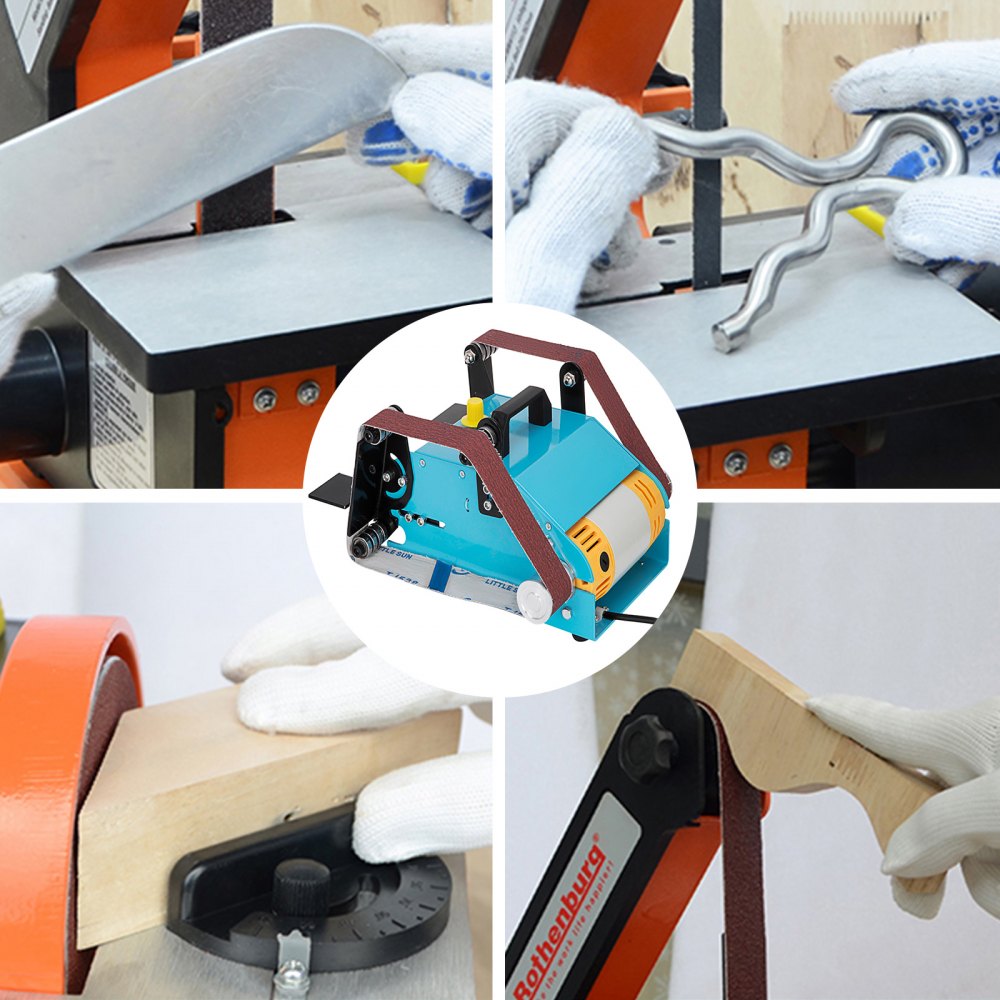 950w Double Axis Belt Sanding Bandschleifer Tellerschleifer Bandsch 800-6000 Rpm