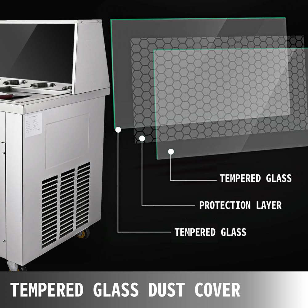 Doppelte Pfanne Gebratene Eiscreme Maschine Fünf Eimer Joghurt Milch Eismaschine