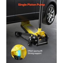 VEVOR Wagenheber, 3 Tonnen niedriger Wagenheber, Hochleistungs-Rennwagenheber aus Stahl mit Einkolben-Schnellhubpumpe, Hubbereich des Wagenhebers 5,12"-20
