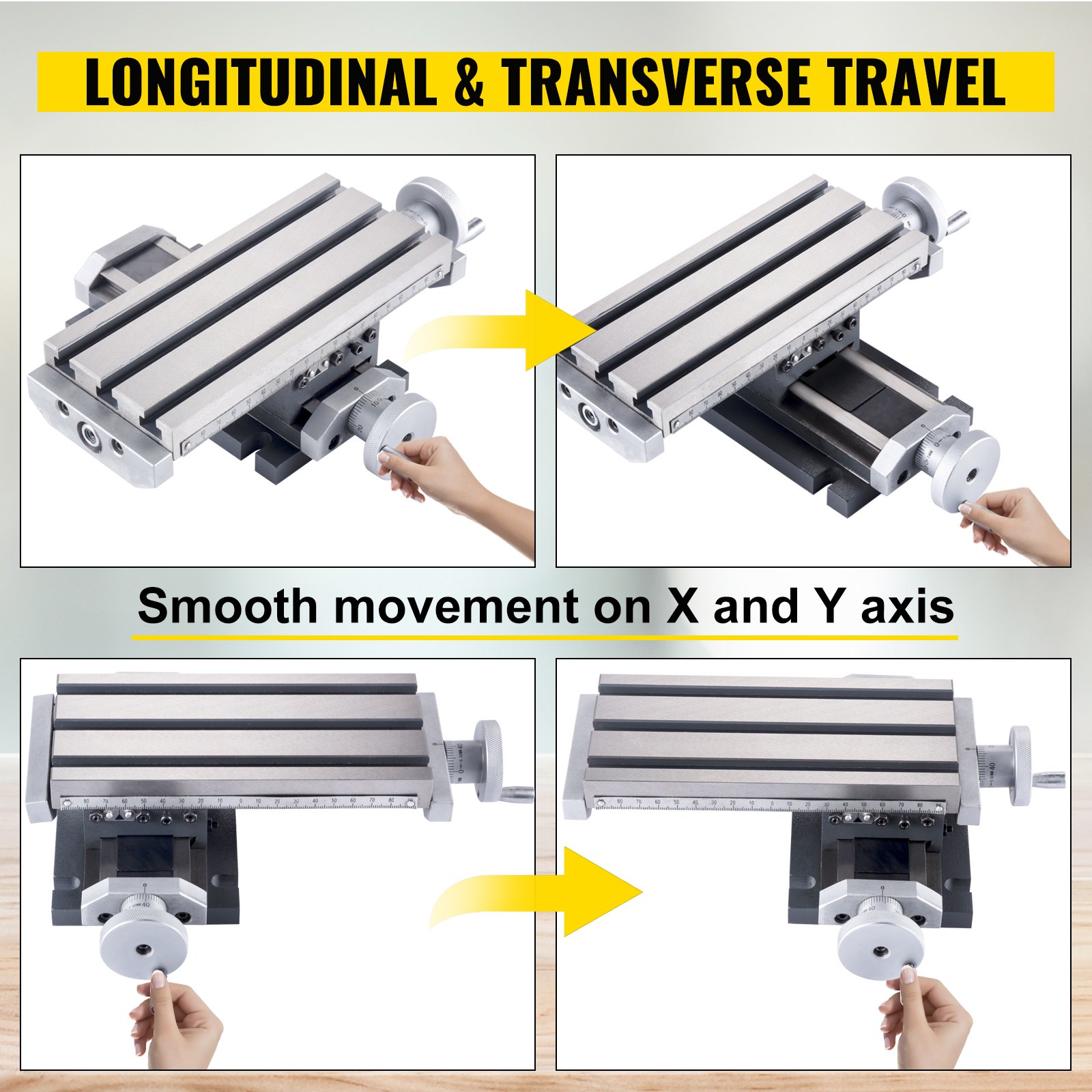 Vevor 160 Mm X 100 Mm Bodengröße 100 Mm X 200 Mm Kreuztisch Koordinatentisch