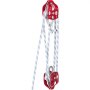 VEVOR Twin Sheave Block and Tackle 6600lbs Pulley 250Ft 7/16In Double Braid Rope